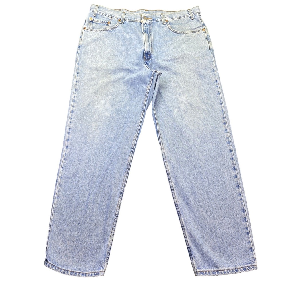 VTG Levis 550 Relaxed Fit Jeans Mens Sz 40 Light Wash Blue Denim Y2K 2000